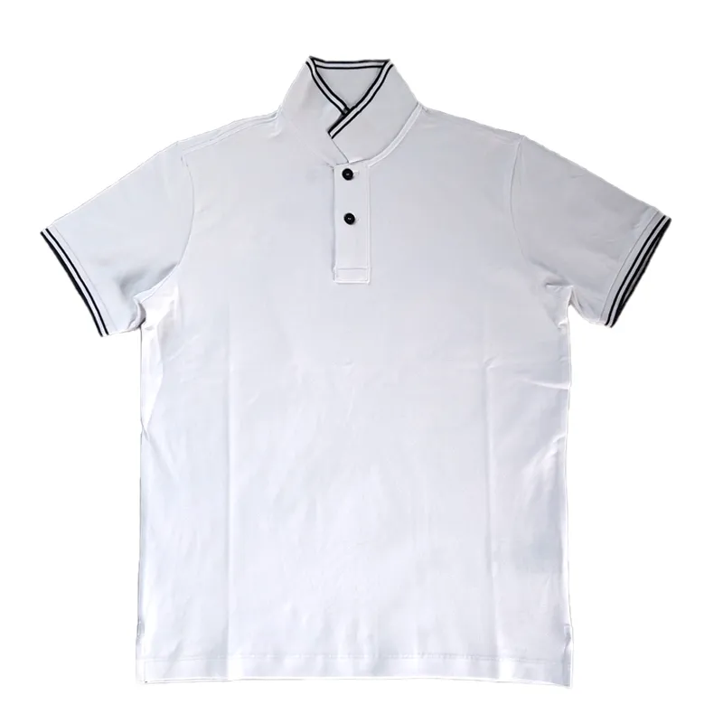 Veste de sport d'été à manches courtes de polo shirt avec t-shirt à revers de coton de grande taille