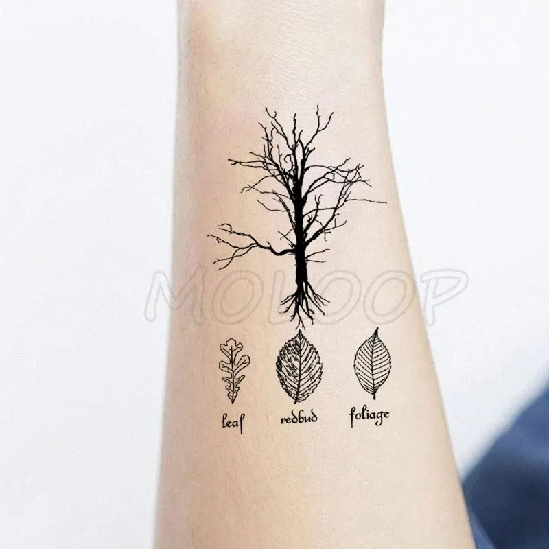 Leaves Temporary Tattoo by Zihee (Set of 3) – Small Tattoos