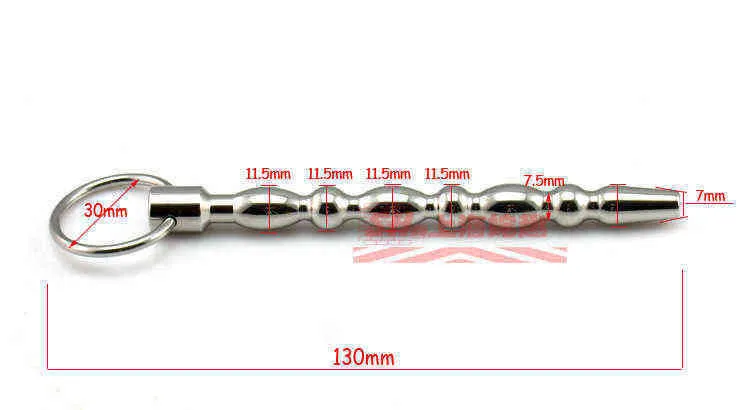 NXY-katetrar låter små uretriska pärlor som låter stavar rostfritt stål penisplugginsättningsljuddilatorer sexleksaker för män kyskhet 1209