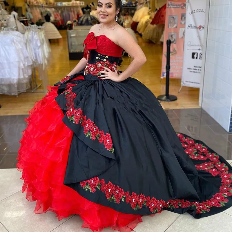 Black and red party dress hotsell