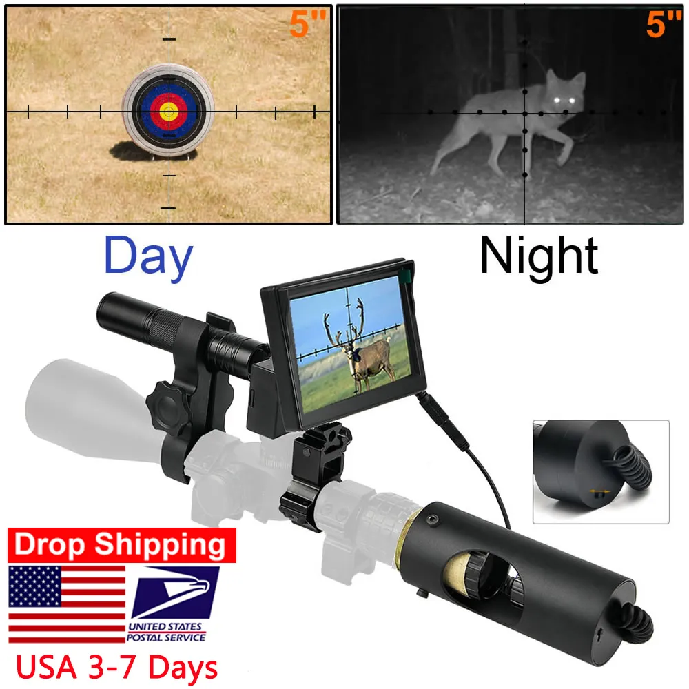 850nm Infrared LED IR Night Vision Riflescope Hunting Scopes Optics Sight Hunting Camera Hunting Wildlife Night Vision