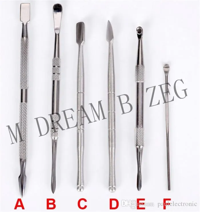 Cigarettes Dabber Tool Stainless Steel Smoke Paste Tools Dab Tool Digging Pipe Smoke Oil Spoon Earpick Cleaning Tools