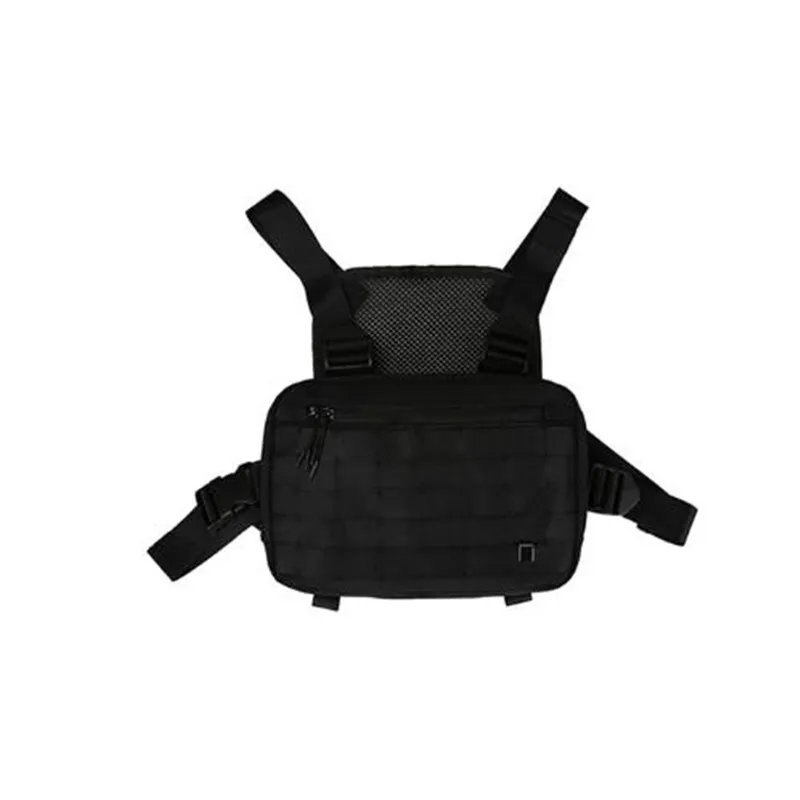 New Streetwear Chest Bag For Men Hip-Hop Vest Chest Rig Bags Fashion Tactical Strap Bag Male Square Vest Pack Kanye327B