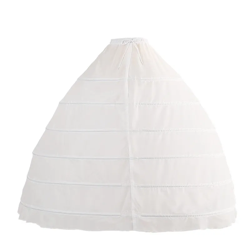 White Ball robe de mariée Jupons 6 tours Accessoires de mariée longue Jupon