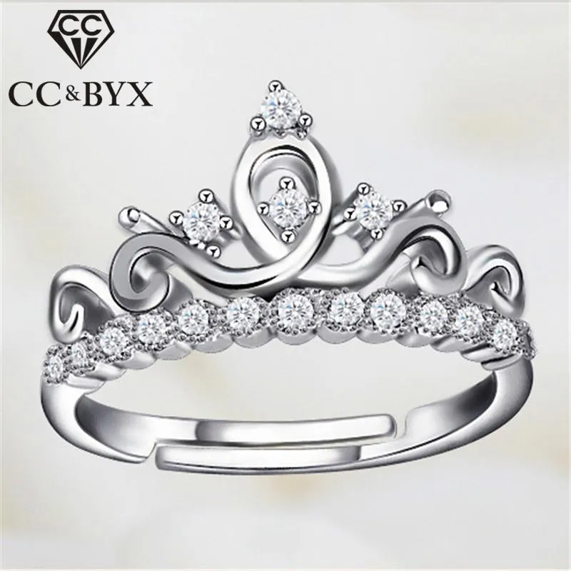 Koronki Pierścionki dla kobiet S925 Silver Otwarte Regulowane Biżuteria Biżuteria Ringen Bridal Wedding Engagement Luxury Akcesoria 776