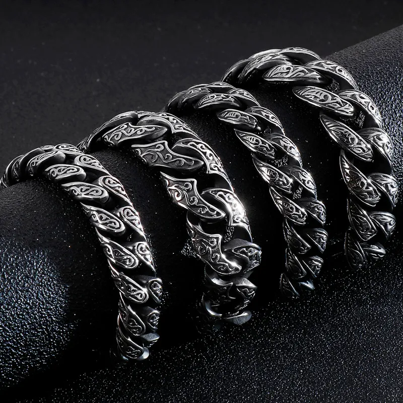 Massive Heavy Stainless Steel Bracelet For Men Mens Link Chain Bracelets Metal Bangles Armband Hand Jewelry Gifts Boyfriend 2202222596