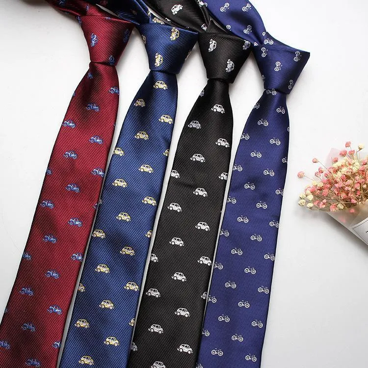 Krawatten Sitonjwly Cartoon Polyester für Herren Hochzeitskleid Krawatte Slim Skinny Cravate Business Corbatas Krawatten1