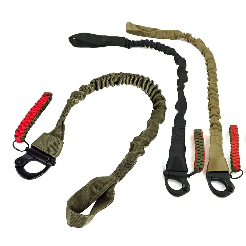 Gun Lanyard Tek Nokta Taktik Hızlı Sürüm Sling Açık Spor Ordusu Av Tüfek Çekim Paintball Gear Airsoft Strapno12-012