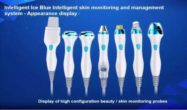 7 in 1 oxygen facial sprayer skin scrubber hydra dermabrasion beauty skin management system smart ice blue