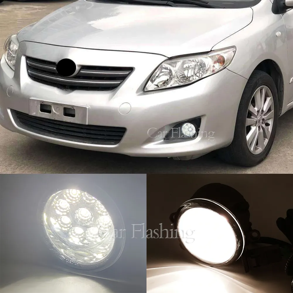 Led Fog Lights For Toyota Corolla 2007 2008 2009 2010 Fog Lamp Cover Grill Bezel Cables Switch Headlight H11 Foglights