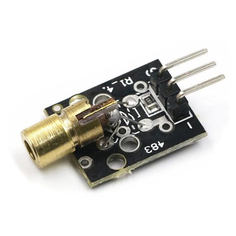 1 pièces électronique intelligente nouveau KY-008 3 broches 650nm transmetteur Laser rouge Diode de points Module de tête en cuivre pour Arduino AVR PIC bricolage