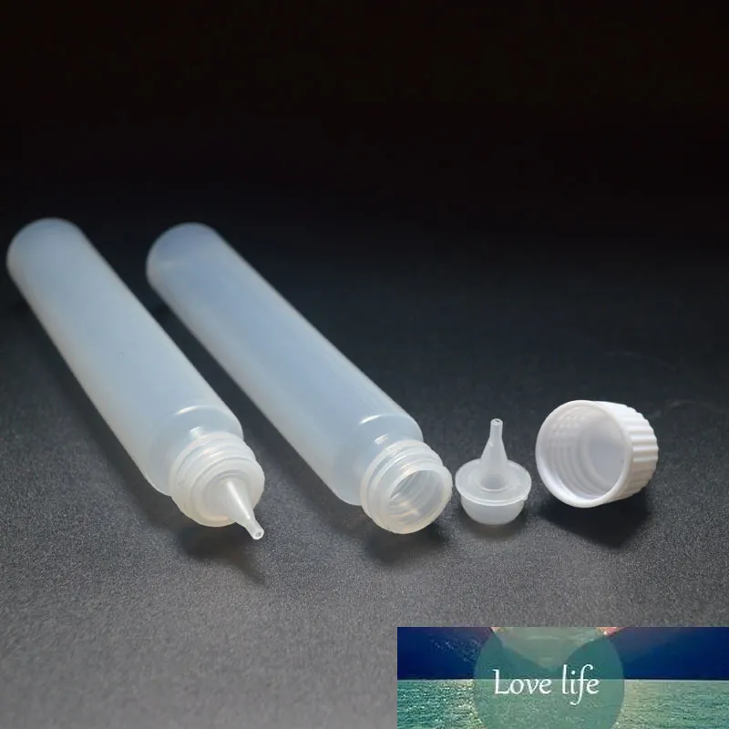 10 pcs Long Slim Gotas de Plástico Garrafa com E Liquid 30ml Vazio Pen Forma Frete Grátis