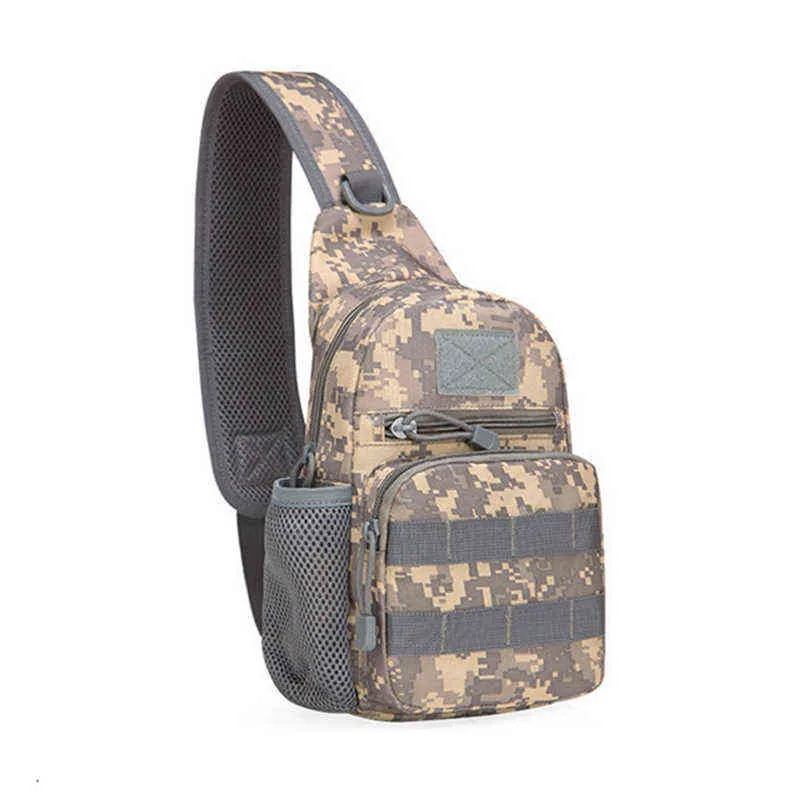 Sac à Dos/Sac Bandoulière Tactique Militaire - Système MOLLE, Porte-Bouteille Amovible, Noir, Pour Randonnée Et EDC - 6