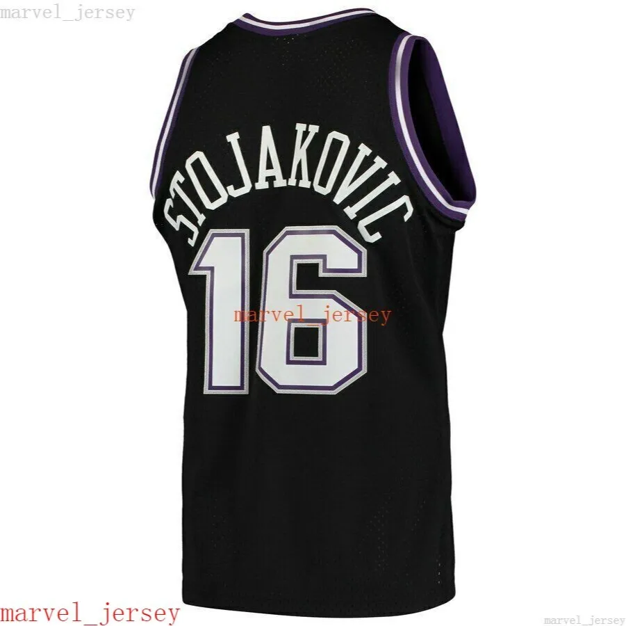 100% costurados peja stojakovic 2001-02 Jersey xs-6xl reminiscem camisas de basquete masculinas homens jovens homens jovens