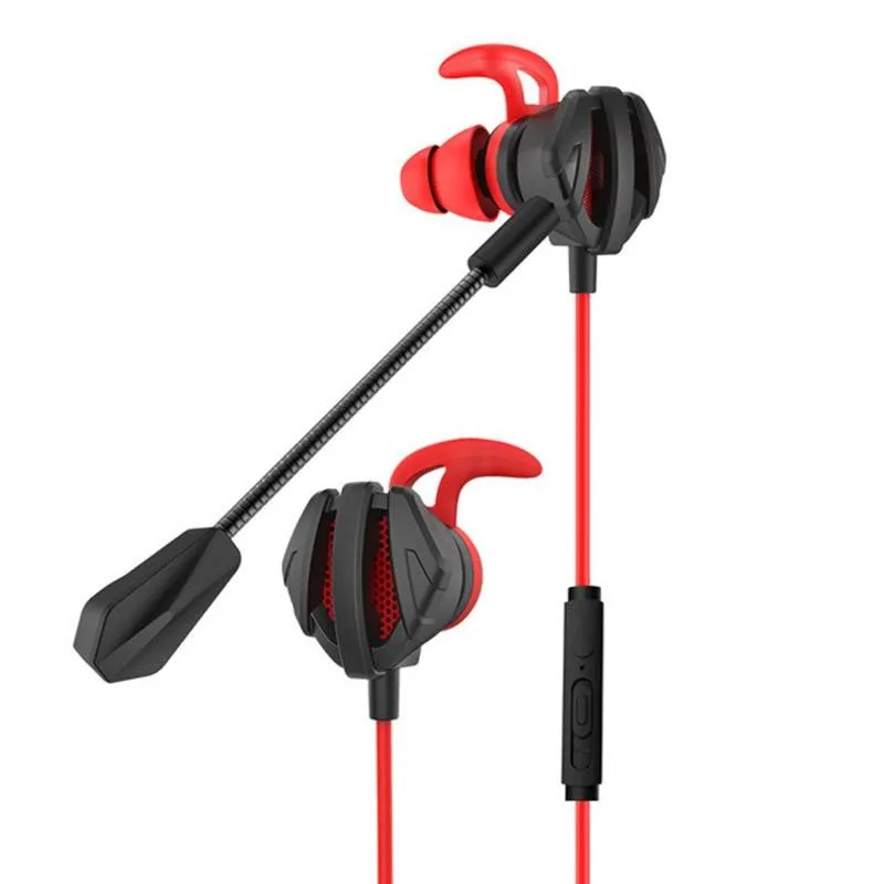 Cuffie da gioco con microfono G6 In Ear Cuffie con cancellazione del rumore Auricolari stereo cablati Auricolari per telefono PC PS4 Controllo del volume con cavo del computer