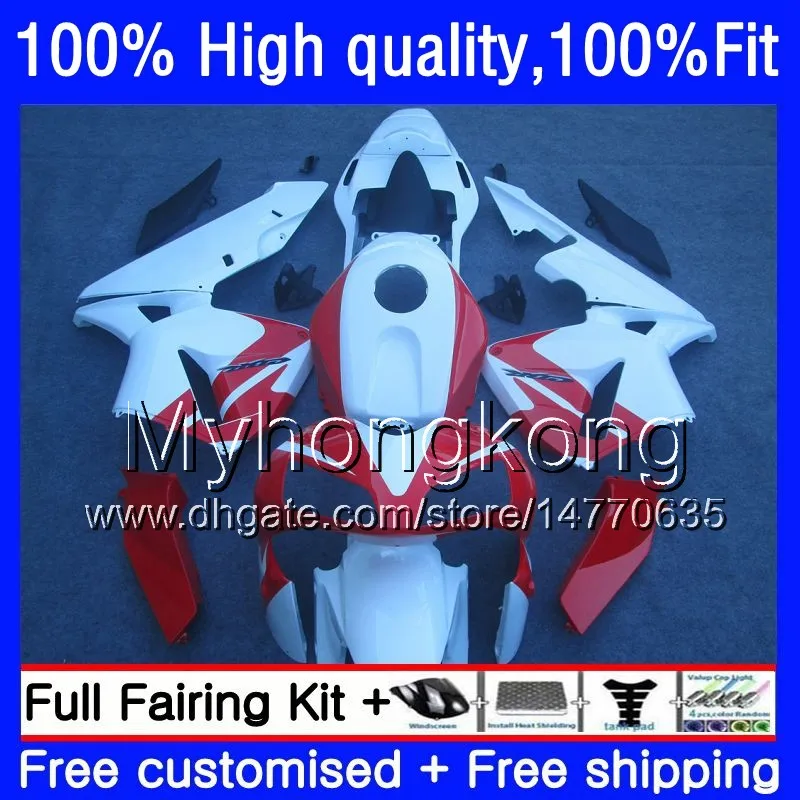 Injektionsform för Honda CBR White Red 600RR 600F5 600CC 600 RR F5 03 04 49HM.140 CBR600RR 2003 2004 CBR600F5 CBR600 RR 03 04 Fairing Kit