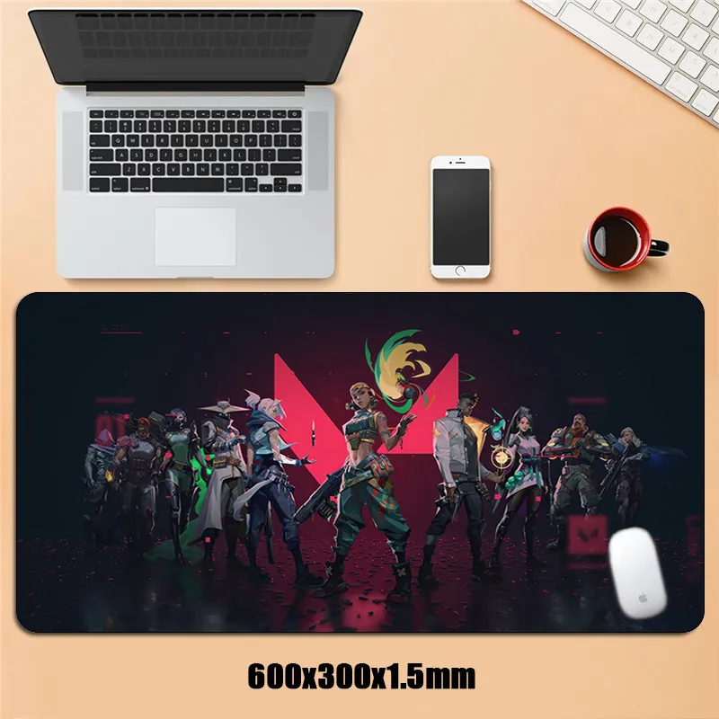Valorant Large Rubber Gaming Mousepads XL Speed Desk Pad With