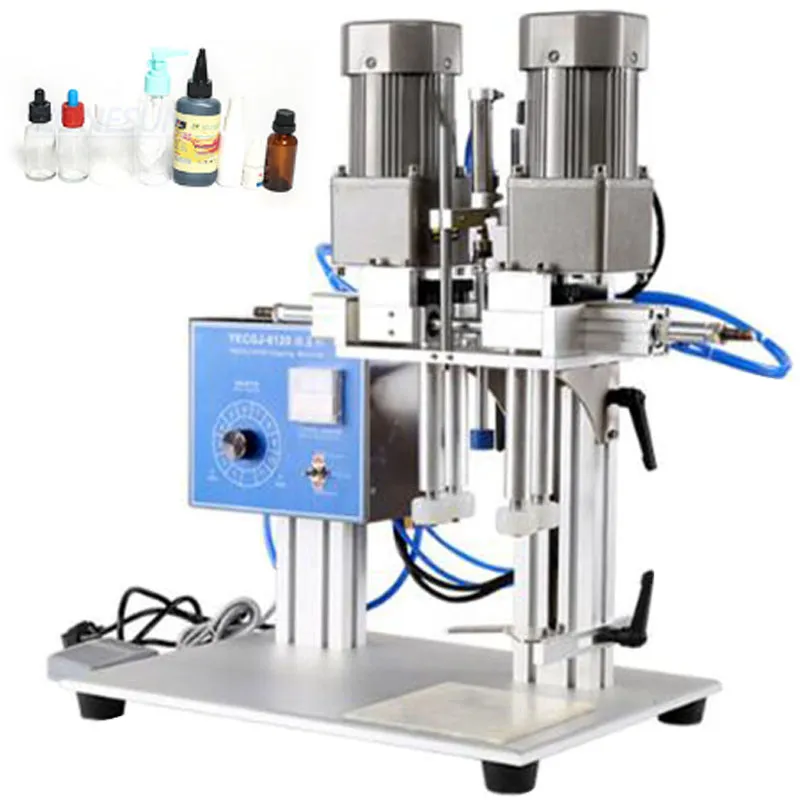 Tabel Top Semi Automatische Reageerbuis Lente Water Sproeier Spray Pump Cap Schroeffles Capping Machine