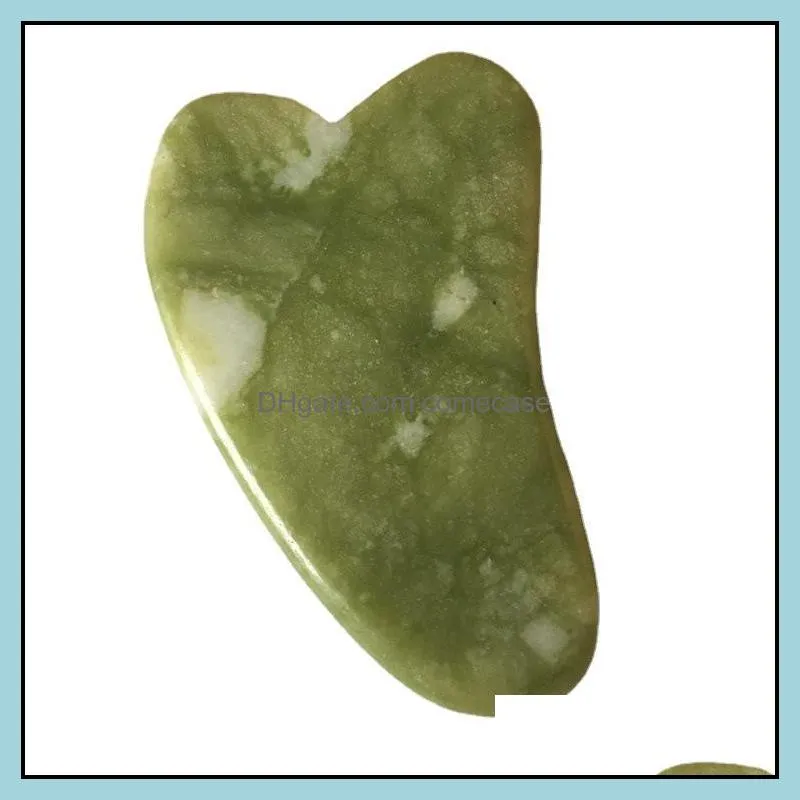 Stones Rocks Mas Health & Beautyjd010 Natural Xiuyan Stone Green Jade Guasha Gua Sha Board Masr For Scra Drop Delivery 2021 0Ktoz