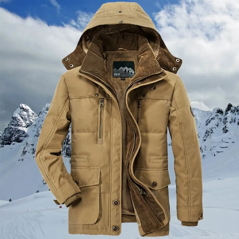 -20 градусов зимняя куртка мужская парка утепленная флисовая теплая ветровка мужская куртка с капюшоном съемная флисовая подкладка парки пальто 201126
