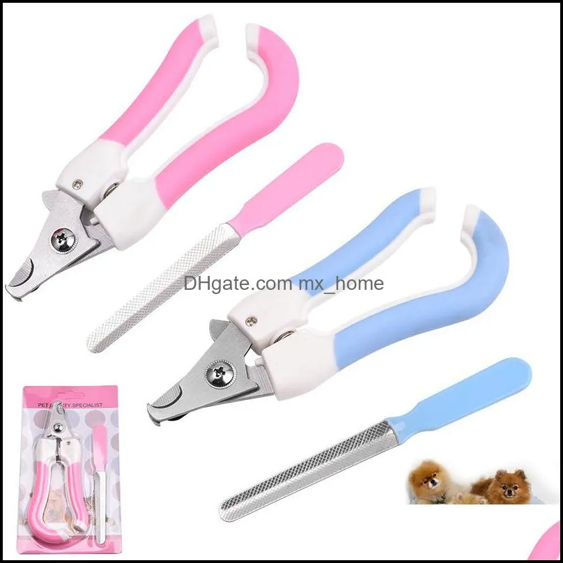 Dog Cat Pets Nail Clippers Cutter Stainless Steel Professional Grooming Scissors Nail File Trim Nails Tool JK2007XB