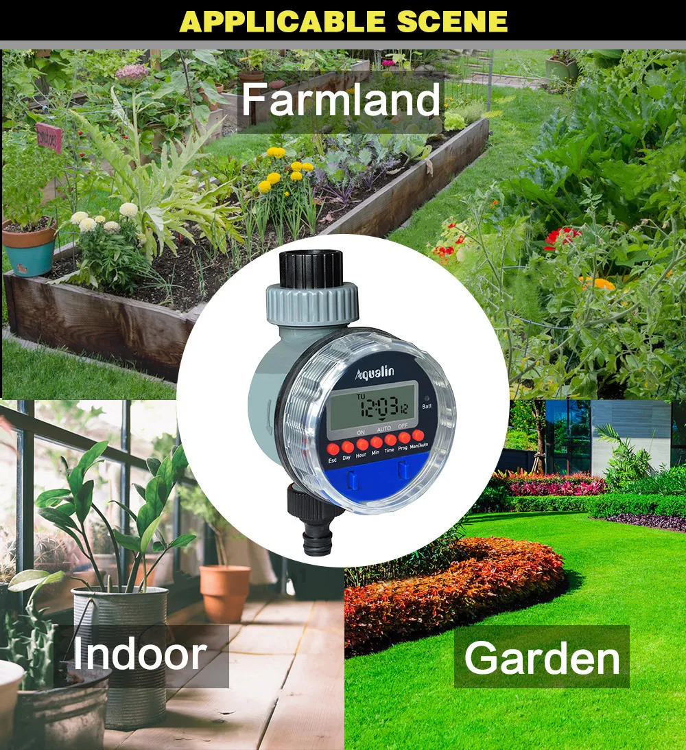 Automatic Electronic Ball Valve Water Timer Home Waterproof Garden ...