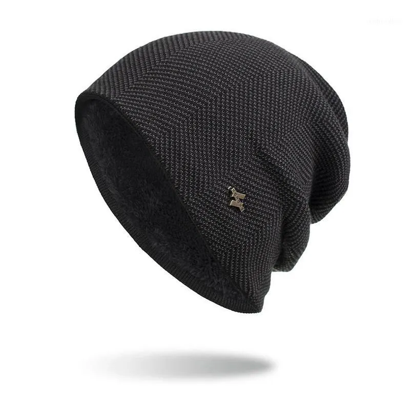 Beanie/Skull Caps män vinter varm hatt mode vuxen unisex stickade casual beanies skallies ull hattar märke utomhus solid gorros1
