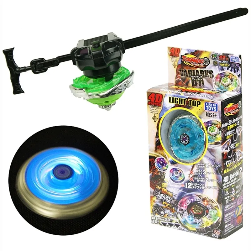 Beyblades Burst med LED Light Metal Fusion Leksaker för pojkar Emitting Gyro Toppar Gyroskop Arena Classic Kids Gifts LJ201216