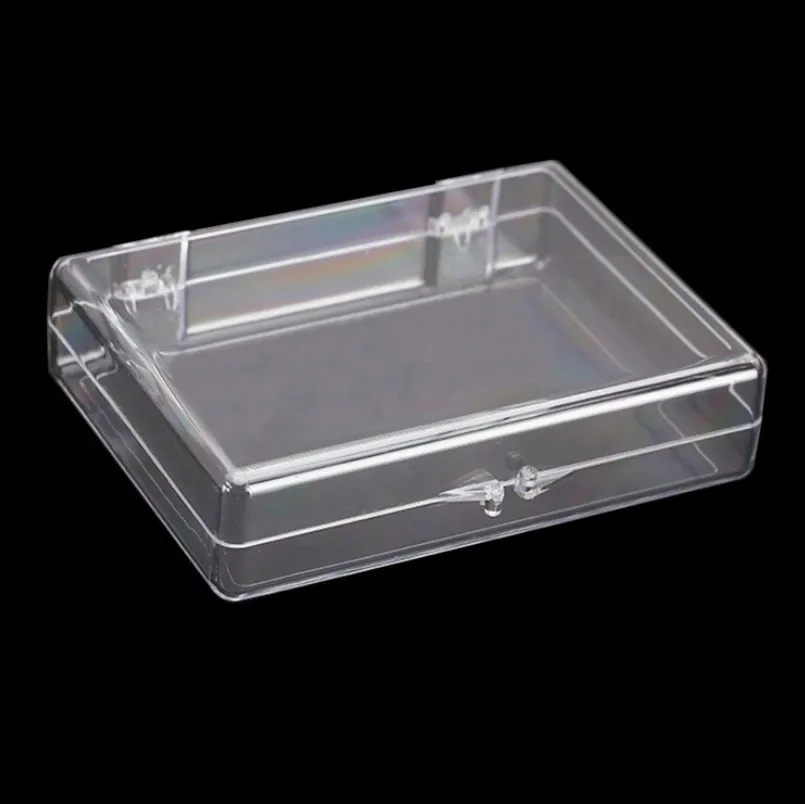 Empty Transparent Clear Box Sealed Package Display Plastic Rectangular Playing Cards Business Card Storage Box