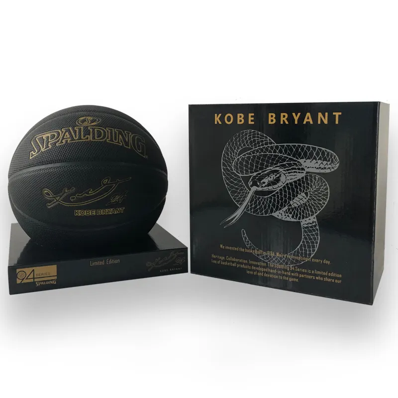 Spalding 24K Black Mamba Merch Basketball Ball Commemorative Edition PU Wear Resistant Serpentine Size 7