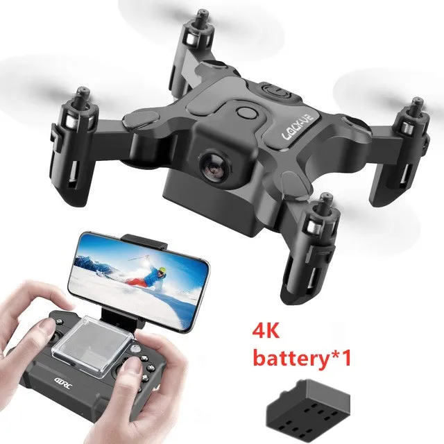 Mini RC Drone 4K HD-kamera Professionell Dron Fjärrkontroll Helikoptrar Quadcopter Fällbara Handy Drone Leksaker för barn