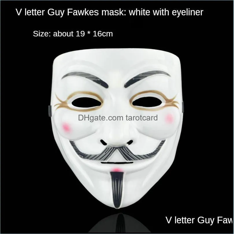 Movie V for Vendetta Team Halloween Cosplay Plastic Mask Horror Adult Children Role Play Props Gift