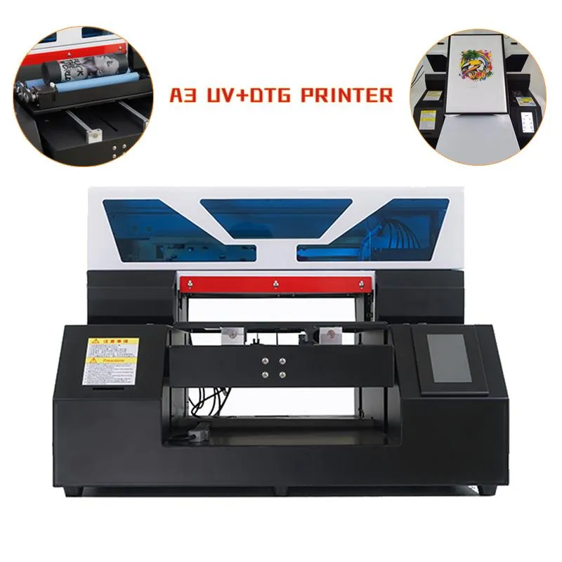 Drucker Punehod A3 Größe UV-Drucker DTG für TshirtBottle-Druckmaschine R1390-Druckkopf mit 2 freien Tabletts