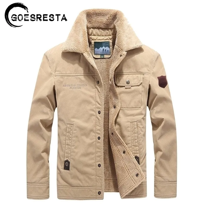 브랜드 겨울 따뜻한 두꺼운 자켓 파카 코트 남성 고품질 군사 방천사 남자 캐주얼 양털 재킷 대형 M-6XL 201201