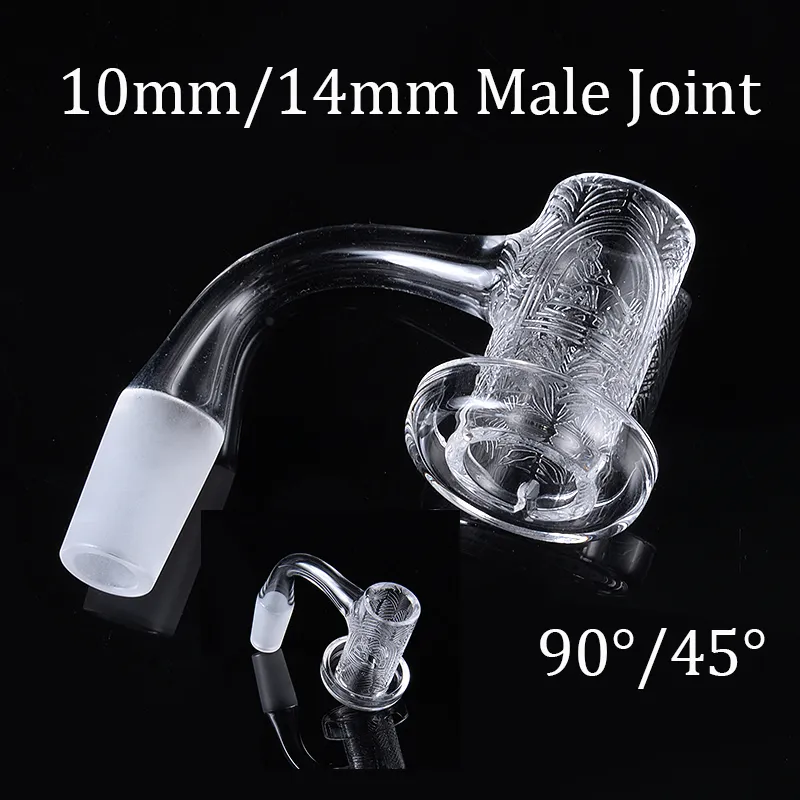 Volcanic Printed Seamless Fully Weld Smoking Accessories 10mm 14mm Male Joint Quartz Banger For Glass Bongs Banger Nails