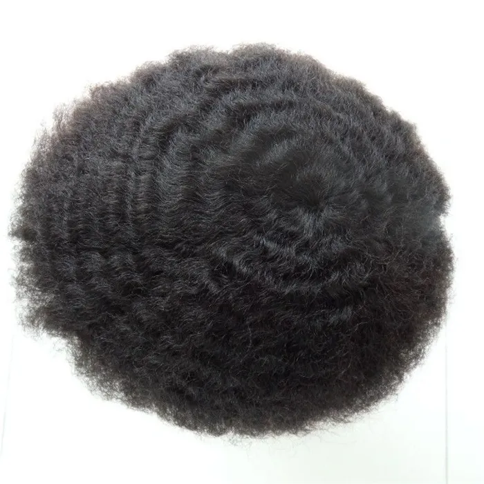 Black Man Afro Weave Human Hair Unit Toupee Man Hair Wig Natural Toupee Human Hair Replacement System Hairpieces