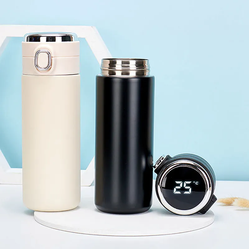 Water Bottles With Temperature Display Smart Stainless Steel Vacuum Flasks Coffee Travel Mug Tumbler Leak Proof Cup