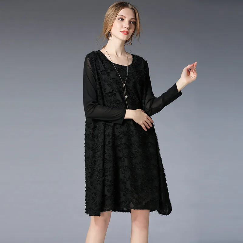 Plus Size Chiffon A-Line Dress for Women Long Sleeve Solid Color Mini Dress with Crew Neck XL-4XL from Dhgate Basic & Casual Dresses - price 34.96 Plus Size Chiffon A-Line Dress for Women Long Sleeve Solid Color Mini Dress with Crew Neck XL-4XL from Dhgate Basic & Casual Dresses - price 34.96
