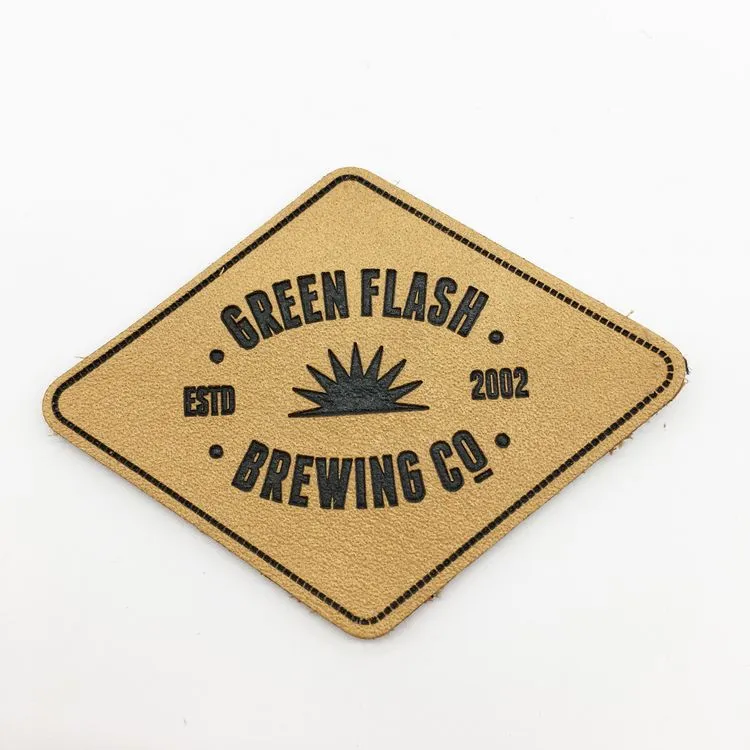 genuine leather patches and PU labels whole 250pcs notion Customized simulation label for brand names Bag clothes270G