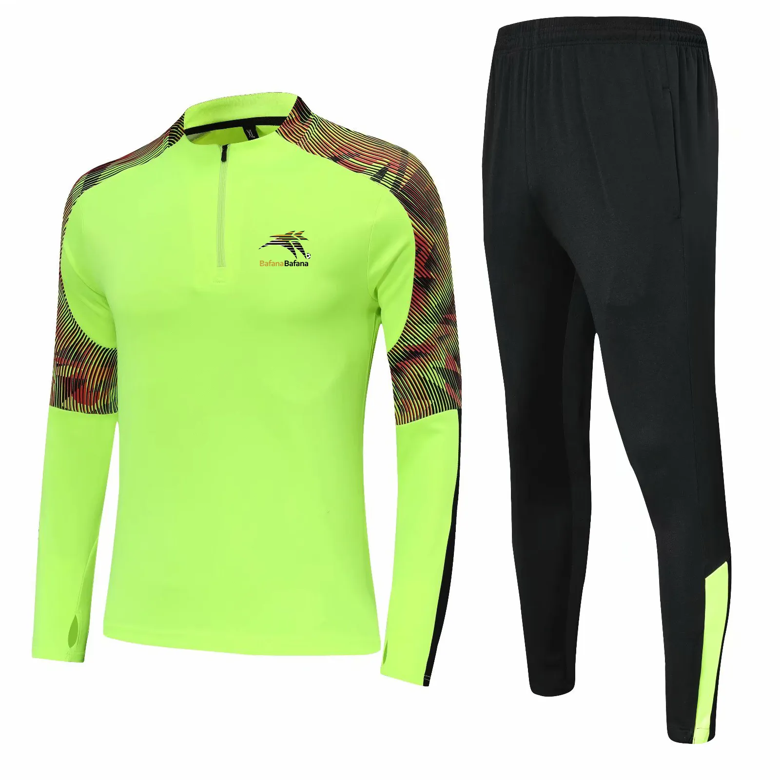 Südafrika Kinder Größe 4XS bis 2XL Freizeit Trainingsanzüge Sets Männer Outdoor Sport Anzüge Heim Kits Jacken Hose Sportbekleidung Anzug