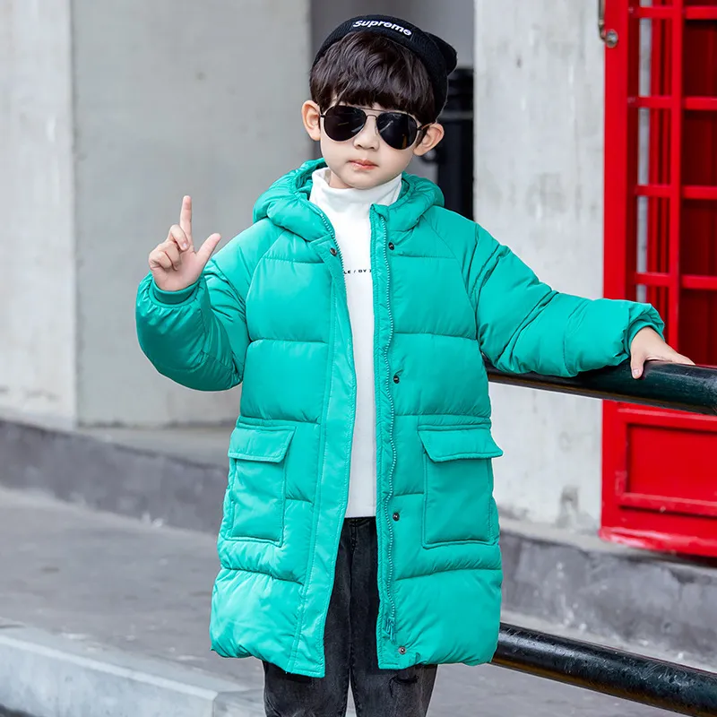 OLEKID 2020 Otoño Invierno Chaqueta para niños con capucha Grueso Abajo Algodón Niñas Parka 2-12 años Niños Adolescentes Niños Ropa exterior Abrigo LJ201125