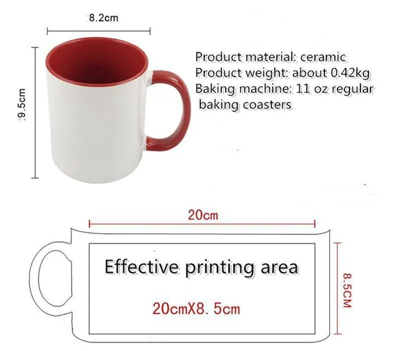 1 coffee mug to oz Corporate Logo | Personalized Amber Coffee Mug 8¾ oz main image 1