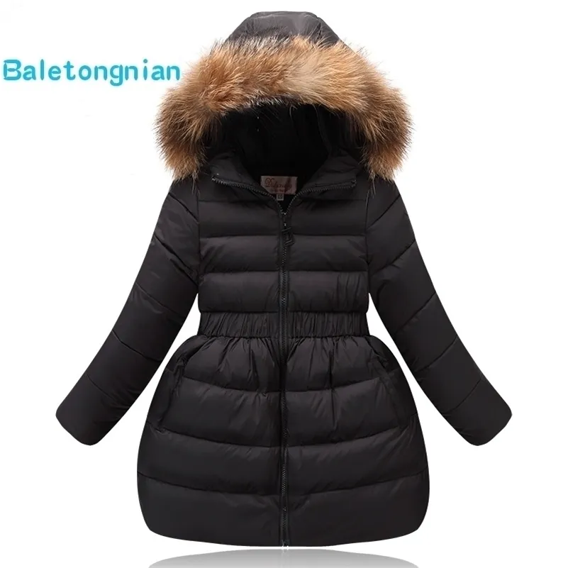 Inverno Bebê Roupas Roupas Grosso Childress Quente 80% Branco Pato Duck Down Caquetes Para Esportes Com Capuz Outerwear Menina moda Down Jacket LJ201017