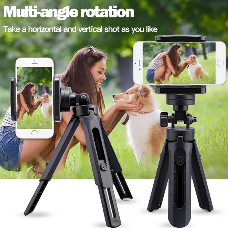 Mini Self-timer Retractable Convenient Tripod Folding Desktop Camera Mobile Phone Holder Universal Bracket Stand Travel Mobile P