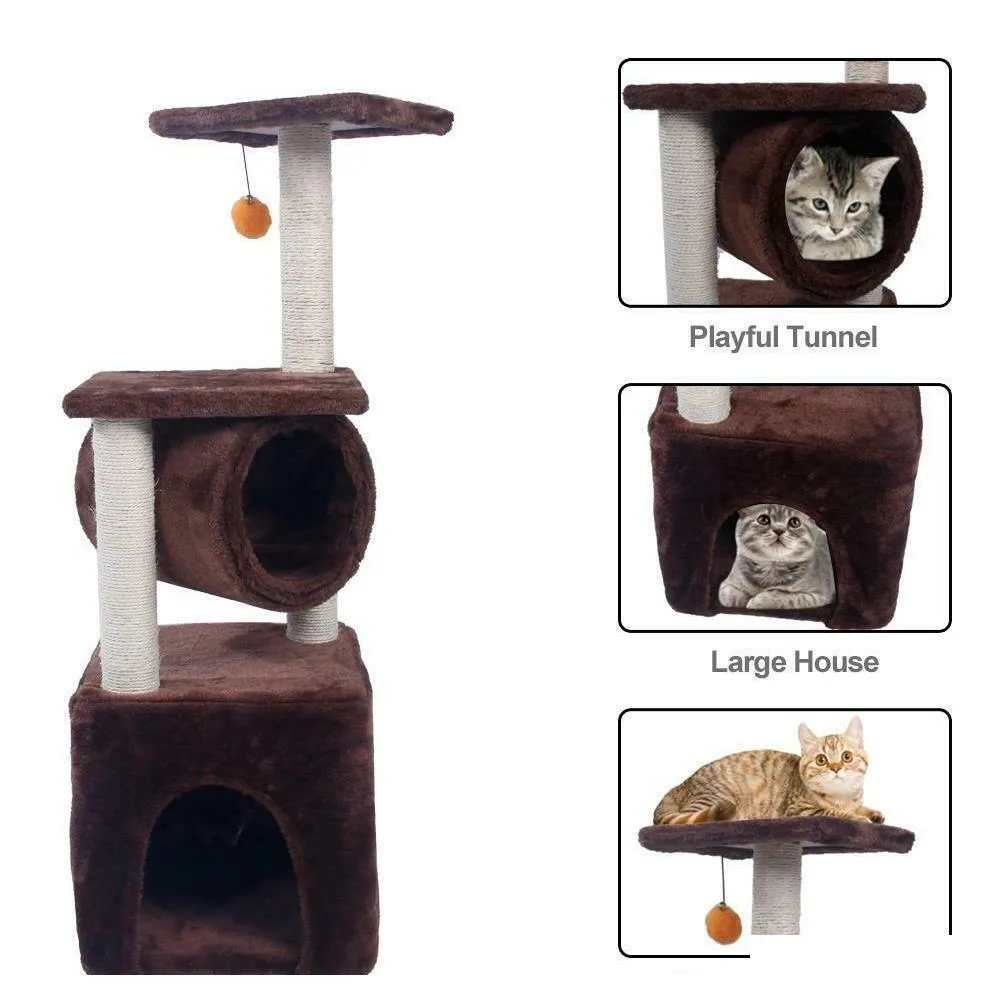 Black Friday 36 Cat Tree Bed Furniture Scratch Cat Tower qylmml241U