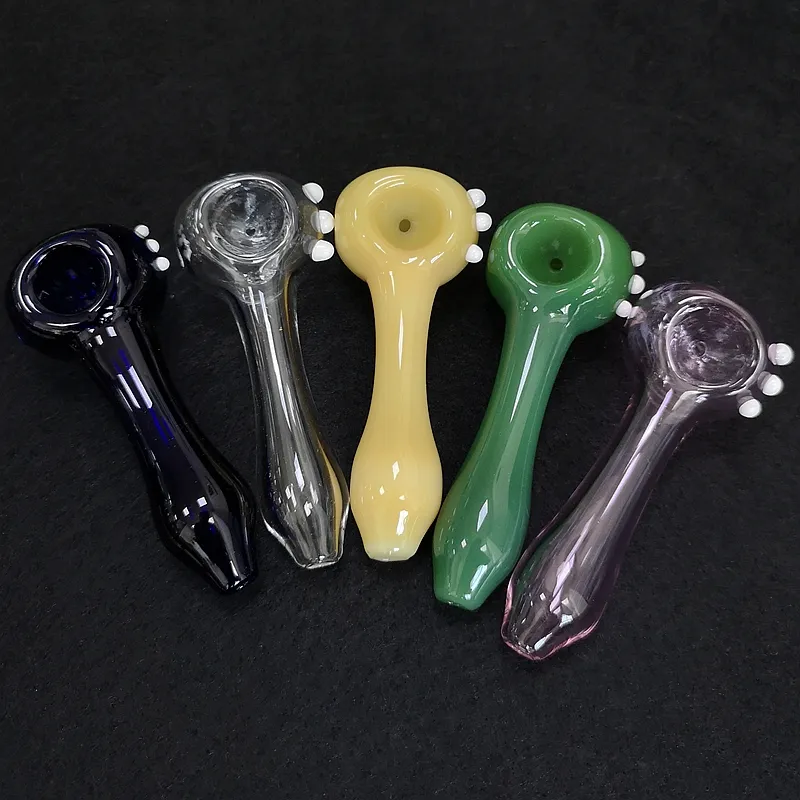 Hot Selling Glass Pipe Thick Glass Smoking Pipes 4inch Pyrex Oil Burner Pipe Water Bong Mini Hand Tobacco Pipes SW73