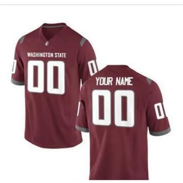 PERSONALIZZATO 604,Giovani, donne, bambini, Washington State Cougars Personalizzato QUALSIASI NOME E NUMERO DI QUALSIASI TAGLIA Maglia universitaria cucita di alta qualità