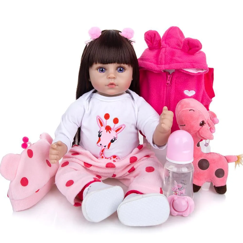 cadina Boneca Bebê Reborn Realista De Silicone Npk Original 48cm