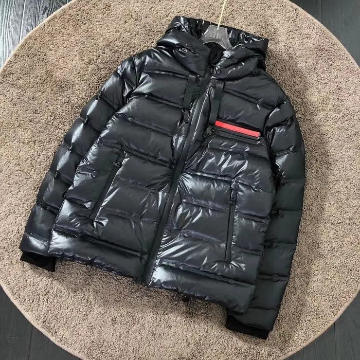 2023 Winter neue tolle Herren-Designer-Jacke mit Buchstaben-Dekoration, Baumwolle gefüllt, schwarz ~ CHINESISCHE GRÖSSE 5XL