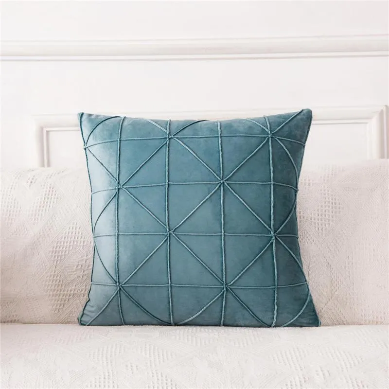 OFloral Federa Cuscino 45x45 Cm Con Motivo Geometrico Triangolo - Stampata Su Due Lati, Satinata, Cerniera Invisibile